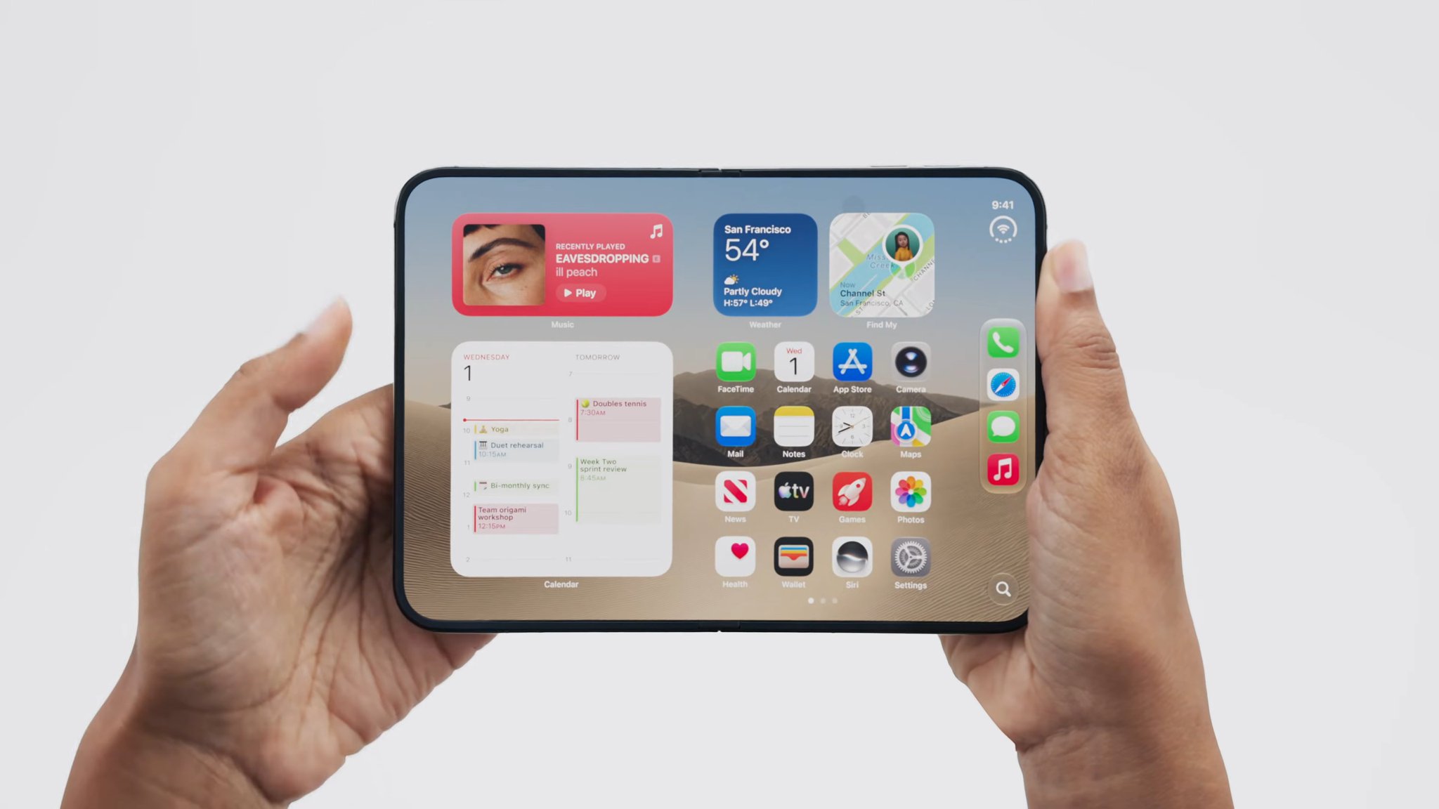 News image from Watcher Guru: JUST IN: Apple $AAPL unveils new foldable "iPhone Duo."