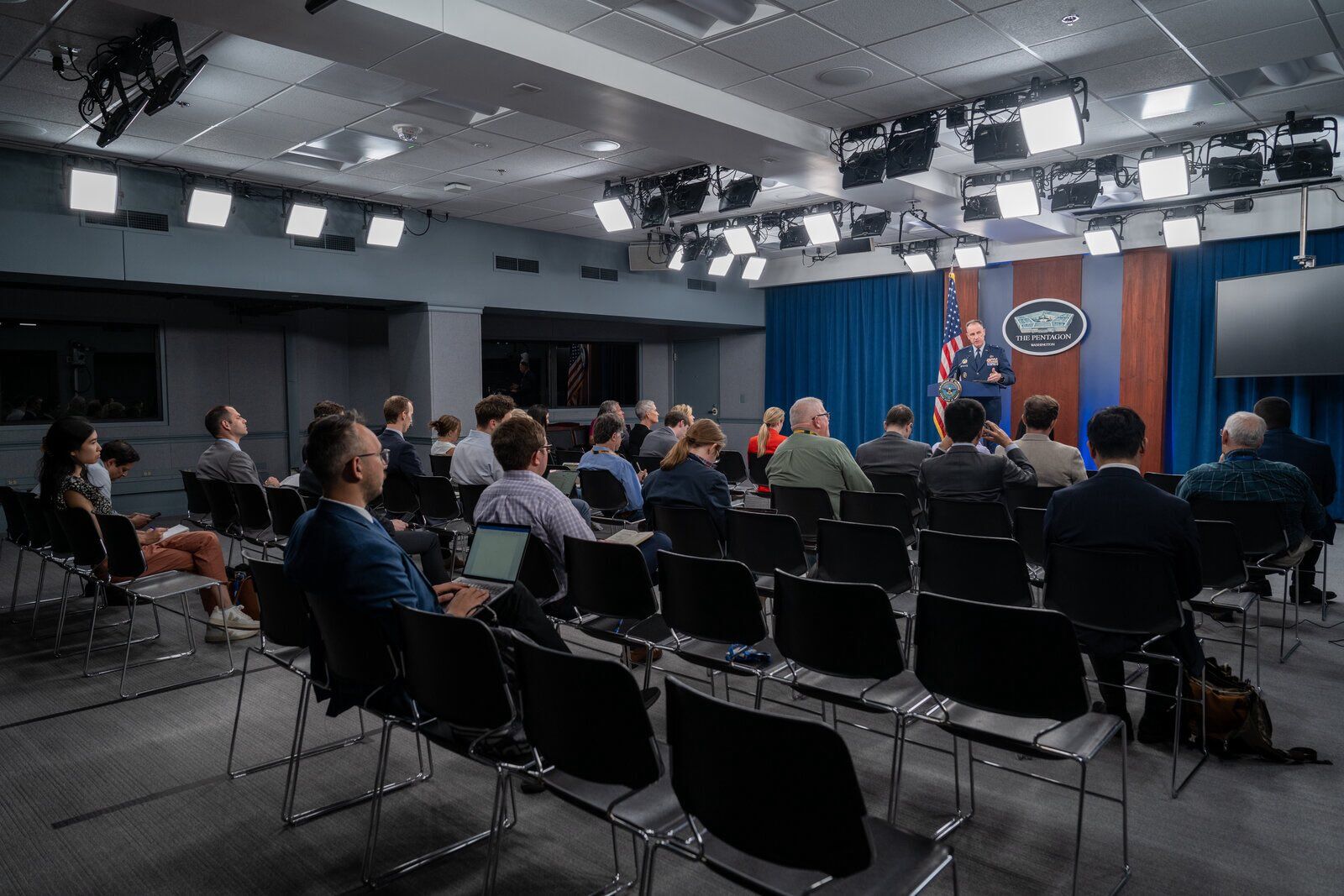 Pentagon press workspace now off-limits to journalists, reclassified as secure…