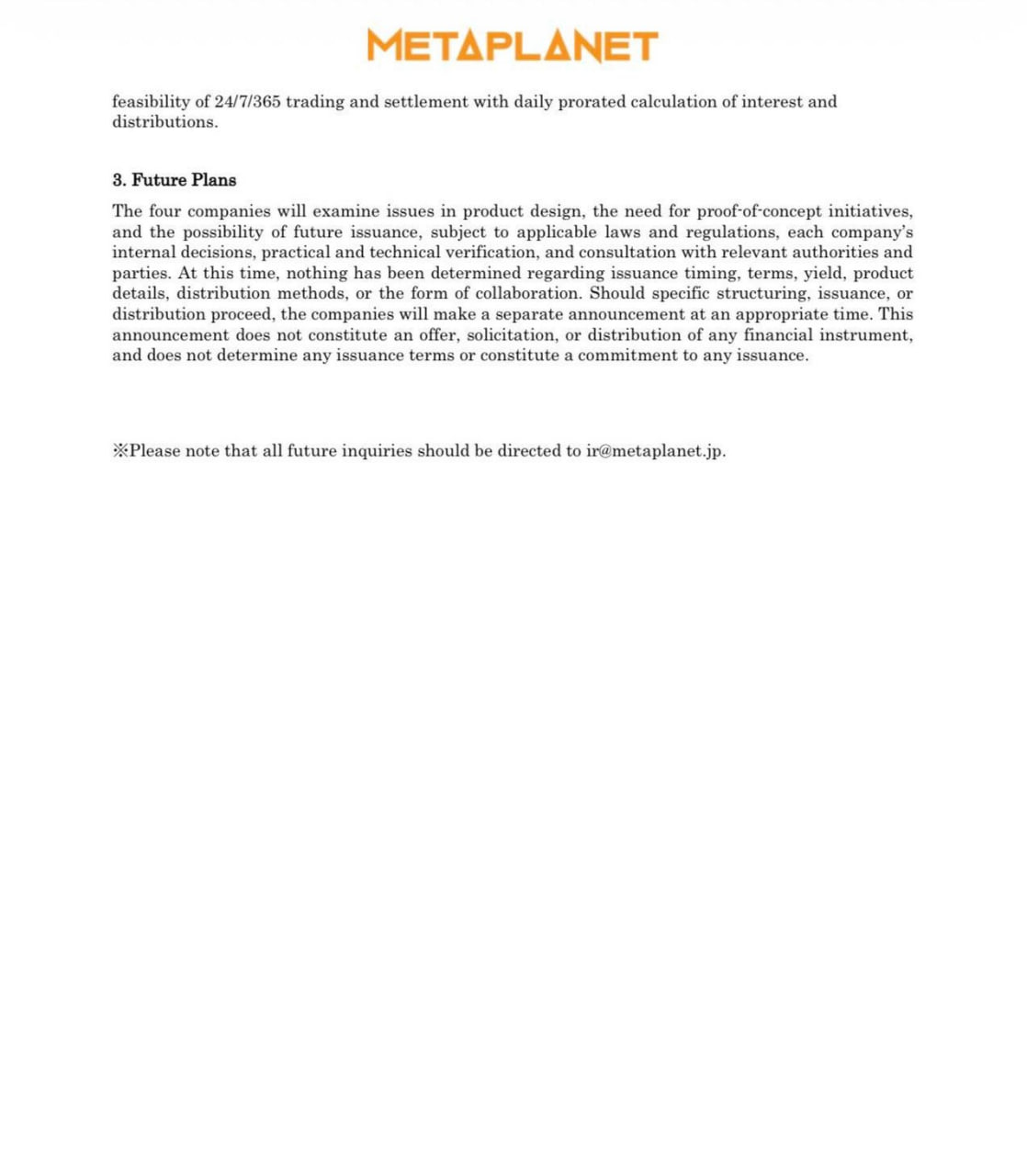 Metaplanet, JPYC and Progmat launch a joint study into Bitcoin-backed digital c…