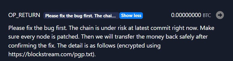 News image from Solid Intel 🛰: Bitcoin sidechain Liquid Network was hacked for nearly 4,000 $BTC worth $320 M, with the attacker…