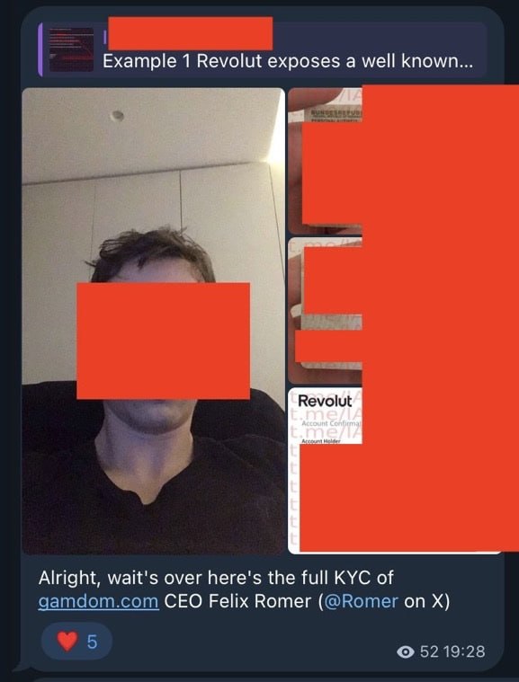 News image from Solid Intel 🛰: Revolut is being extorted after attackers leaked customer KYC data and threatened daily releases…